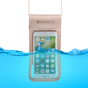 PU IPX8กรณีโทรศัพท์กันน้ำหน้าจอสัมผัสเต็มรูปแบบลายนิ้วมือโทรศัพท์มือถือถุงกันน้ำ