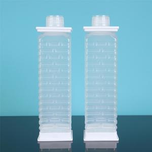 Square Beverage Bottle 1L 1.5L <b>Plastic</b> Screw <b>Cap</b> Wine And Beverage Packaging With Top And Bottom Trays - Product Image 2