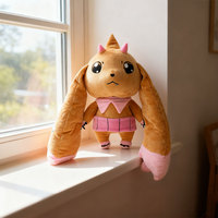 Peluches personnalisées, versions mignonnes de peluches de dessins animés, peluches douces et moelleuses, poupées kawaii, lapins à longues oreilles en peluche pour cadeaux d'enfants