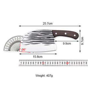 Cuchillo de Chef de Acero Inoxidable Forjado a Mano de Alta Calidad, Estilo Carnicero, Mango de Madera Wenge, Cuchillo Estilo Hacha Forjado - Product Image 2