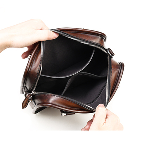 Bolso de Hombro/Bolso de Mano de Cuero Retro Zenos para Hombre, Estilo Ejecutivo, Moderno, Compacto, para Viajes y Desplazamientos - Product Image 6