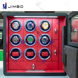 ตู้เก็บนาฬิกา Homisafe แบบหลายชั้น 9 ช่อง พร้อมระบบหมุน  หุ้มหนังลายเพชร  โครงเหล็ก  ปลอดภัยสำหรับบ้านและวิลล่า - Product Image 3