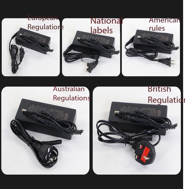 Electric Mountain Bike Lithium Battery Charger 100V-240V 2A Power Adapter