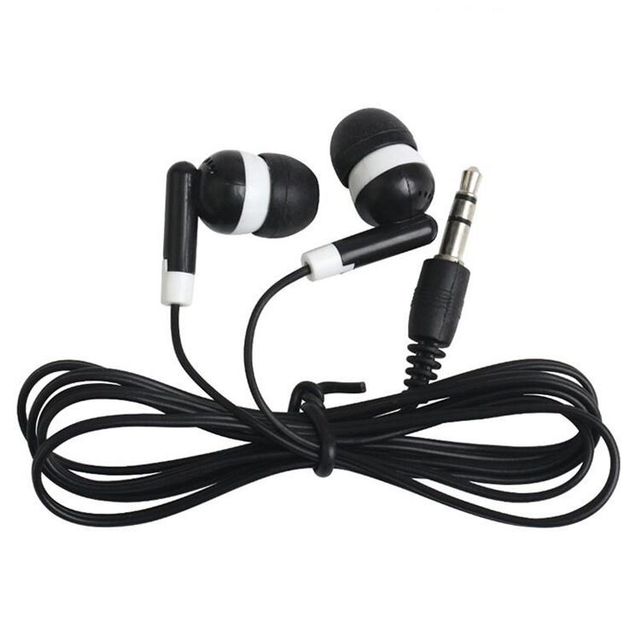 3.5mm Fashion Earphone Rubber Tip Stereo Headphones Earbuds Earphone AE-215 Disposable Plastic Cheap Wired Earbuds in Bulk