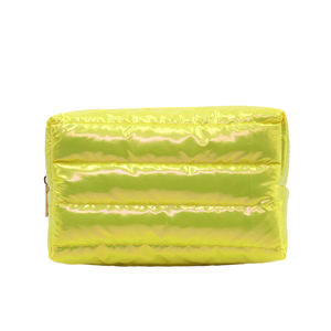 Bolsa de maquillaje hinchada personalizada, bolsa de nailon para cosméticos, bolsa de poliéster para almacenamiento de maquillaje, bolsa de viaje para maquillaje de viaje - Product Image 4