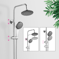 Pommeau de douche surdimensionné de 25cm-Conception de pluie ronde haute pression chromée en ABS pour une sensation de spa ultime (Offre Spéciale)