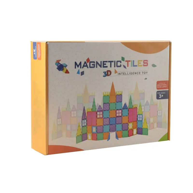 2023 Nieuwe Stijl Hete Verkoop Kleurrijke Plastic 100 120 Pcs Magnetische Blokken Magnetische Bouwtegels Voor Kinderen