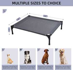 Cama elevada para perros al aire libre personalizada para perros grandes, cama para mascotas de alta resistencia, cama elevada transpirable de refrigeración impermeable - Product Image 5