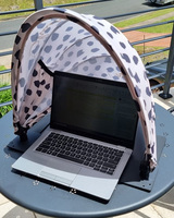 Portable et Réglable Mini Pop Up Abri Parapluie Auvent Pare-Soleil Bundle Personal Beach Sunshade