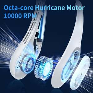 Nuevo ventilador colgante de cuello sin hojas perezoso silencioso al <span class=keywords><strong>aire</strong></span> libre portátil refrigeración por <span class=keywords><strong>aire</strong></span> pantalla digital inteligente mini ventilador frío de cuello - Product Image 3
