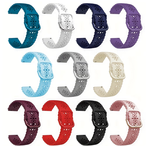 Bracelet en silicone élégant de 18 mm, compatible avec Garmin Venu 2S/3S, <span class=keywords><strong>Rey</strong></span>. Disponible en plusieurs couleurs. Accessoire durable pour montre connectée. - Product Image 3