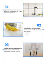 Revêtements à base d'eau de peinture à changement de couleur de carrelage à forte adhérence antidérapante et imperméable pour la rénovation de céramique Carreaux de sol et de mur