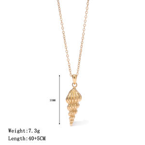 Collane <span class=keywords><strong>di</strong></span> Conchiglie in Titanio e Acciaio Popolari e <span class=keywords><strong>di</strong></span> Tendenza dall'Europa e dall'America - Product Image 5