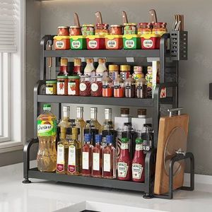 <b>Kitchen</b> Storage <b>Rack</b> 3 Tier Countertop Multifunctional Spice Organizer Standing Type For Utensils - Product Image 1
