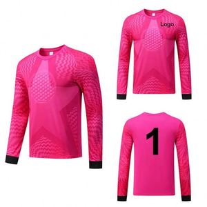 Camiseta de Portero de Fútbol Negra en Oferta, Uniformes Deportivos de Fútbol Baratos al por Mayor de Alta Calidad, 100% Poliéster de Secado Rápido - Product Image 5