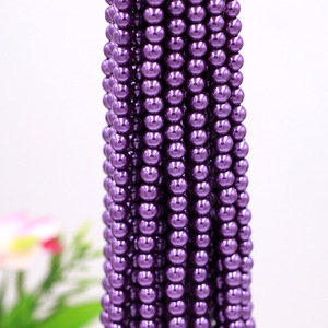Perles d'imitation en verre haute brillance, 6 8 10 12mm, multicolores, rondes, en vrac, pour la fabrication de bijoux DIY, paquet en vrac - Product Image 4