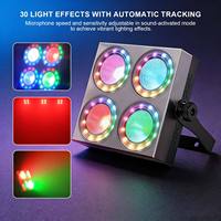 Mini projecteur matriciel LED RGBW 4x30W DMX à activation sonore pour DJ, éclairage de scène, mariage et fête