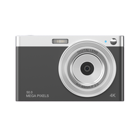 Kamera Digital Profesional 16X Zoom 50MP 4K Full HD Kartu SD Layar IPS LED 2,88 Inci dengan Lampu Isi untuk Vlog Video Hadiah Natal