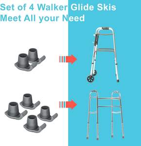 Marcheur Ski Glider Coussin <span class=keywords><strong>de</strong></span> jambe <span class=keywords><strong>de</strong></span> <span class=keywords><strong>chaise</strong></span> en <span class=keywords><strong>plastique</strong></span> pour marcheurs pliants Réglable Durable Aide à la mobilité pour personnes âgées - Product Image 5