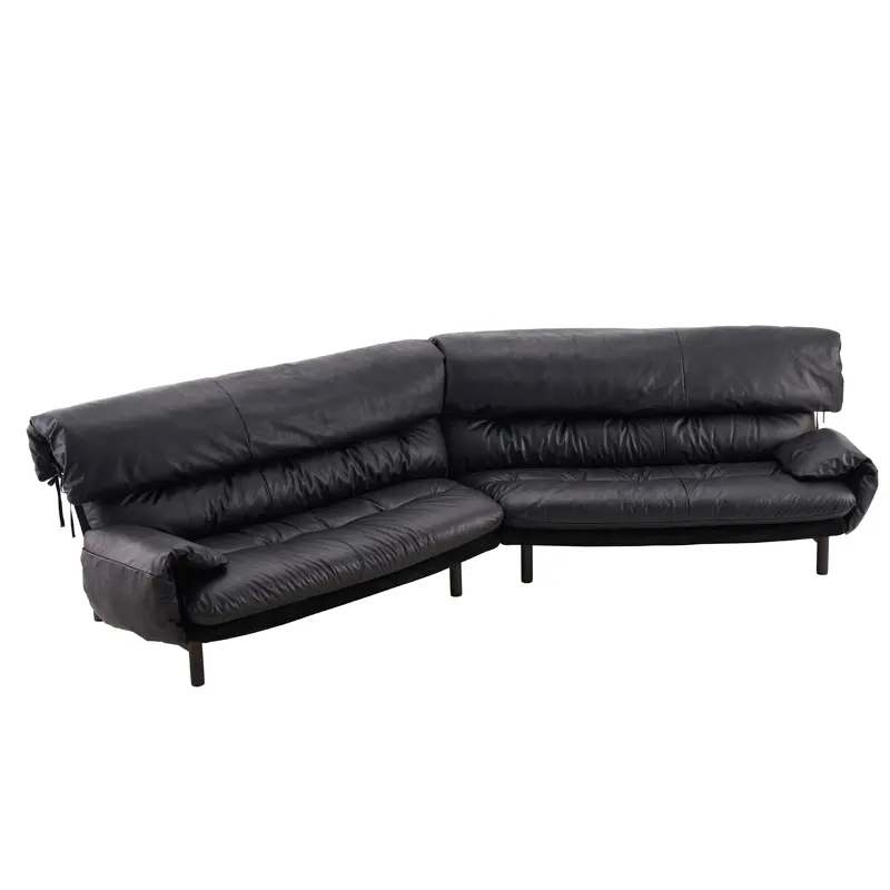 Современный дизайнерский кожаный диван Funhome, набор для гостиной, светлый роскошный кожаный диван