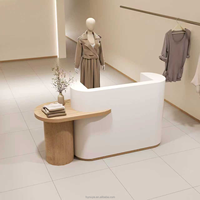 Bureau de réception moderne en pierre avec éclairage LED frontal personnalisé pour les bureaux, les hôpitaux, les hôtels et les écoles. Mobilier de bureau