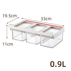 Sealed jar 0.9L*3+storage rack