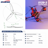 Hélice de drone FPV Gemfan 5129.0 5 pouces en PC à 3 pales, pas de 2,9 mm, haute puissance, contrôle précis pour quadricoptère freestyle