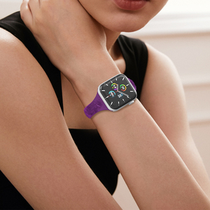 Vente en gros de bracelets en silicone respirants et colorés à motif rose de luxe pour montres Series 11, 10, 9, 46 mm, 42 mm - Product Image 5
