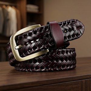 Dernier design – Ceintures décontractées carrées en cuir de vachette pour hommes, style européen, haute qualité, 100 % cuir véritable, robustes et solides - Product Image 1