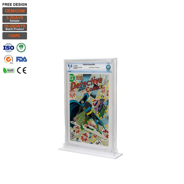 Industrial Strength Acrylic Comic Book Case Scratch Resistant Sliding Lid for Graded Graphic Novel Bulk Collection Storage