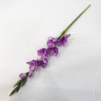 Fleur de gladiolus en soie artificielle à longue tige pour la décoration florale d'événements
