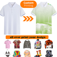 Impression par sublimation 3D personnalisée sur des polos à manches courtes pour hommes et femmes, personnalisez votre design