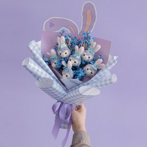 Làm Bằng Tay Nhân Tạo Hoa <span class=keywords><strong>Lily</strong></span> <span class=keywords><strong>Rose</strong></span> Tulip Dệt Kim Crochet Bó Hoa Cho Valentine Ngày Của Mẹ Món Quà Trang Trí Đám Cưới - Product Image 4