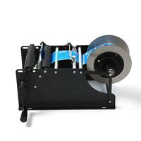 Machine d'étiquetage semi-automatique pour bouteilles rondes en plastique, imprimante d'étiquettes portable manuelle, machine à étiquettes adhésives