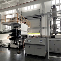 Machine de fabrication de revêtements de sol en PVC composite, extrudeuse bivis conique SJSZ65/132, moteur, boîte de vitesses, contrôle automatique, 100-1000 kg/h