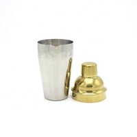 3 pièces 18oz 550ml Complet PVD Plaqué Or Barman Mixologue Outil Mojito Martini Parisien Français Cordonnier Bar Shaker Étain