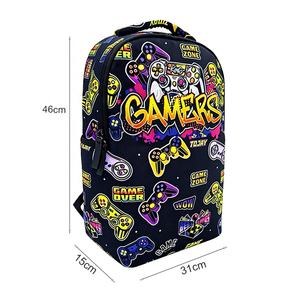 Graffiti Tasarımlı Büyük Kapasiteli Spor Sırt Çantası Okul Çantası Oyuncular İçin Oyun Kumandası Öğrenci Sırt Çantaları <span class=keywords><strong>Laptop</strong></span> Bölmeli - Product Image 3