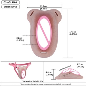 กางเกงซิลิโคนนุ่ม OS-ADL5105 สำหรับผู้ชาย พร้อมเข็มขัดปรับได้ ช่วยปกปิดเพศชาย พร้อมช่องคลอดปลอมและแผ่นกระตุ้นคลิตอริส - Product Image 6