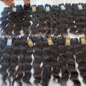 Mechones de pelo humano brasileño ondulado sin procesar, pelo ondulado indio con cierre Hd - Product Image 2