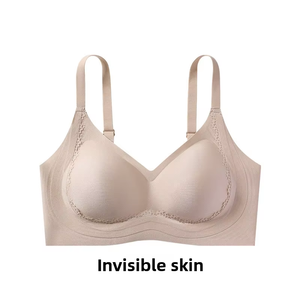 Reggiseno invisibile senza cuciture a 3/4 copertura 2026 da donna, con alette laterali larghe, senza ferretto, monopezzo modellato, colore nude, per uso quotidiano e layering, OEM - Product Image 5