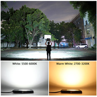 Reflector LED Impermeable IP66 AC220V 10W-150W Blanco Cálido para Exteriores, Jardín, Patio, Proyector, Iluminación de Paisaje