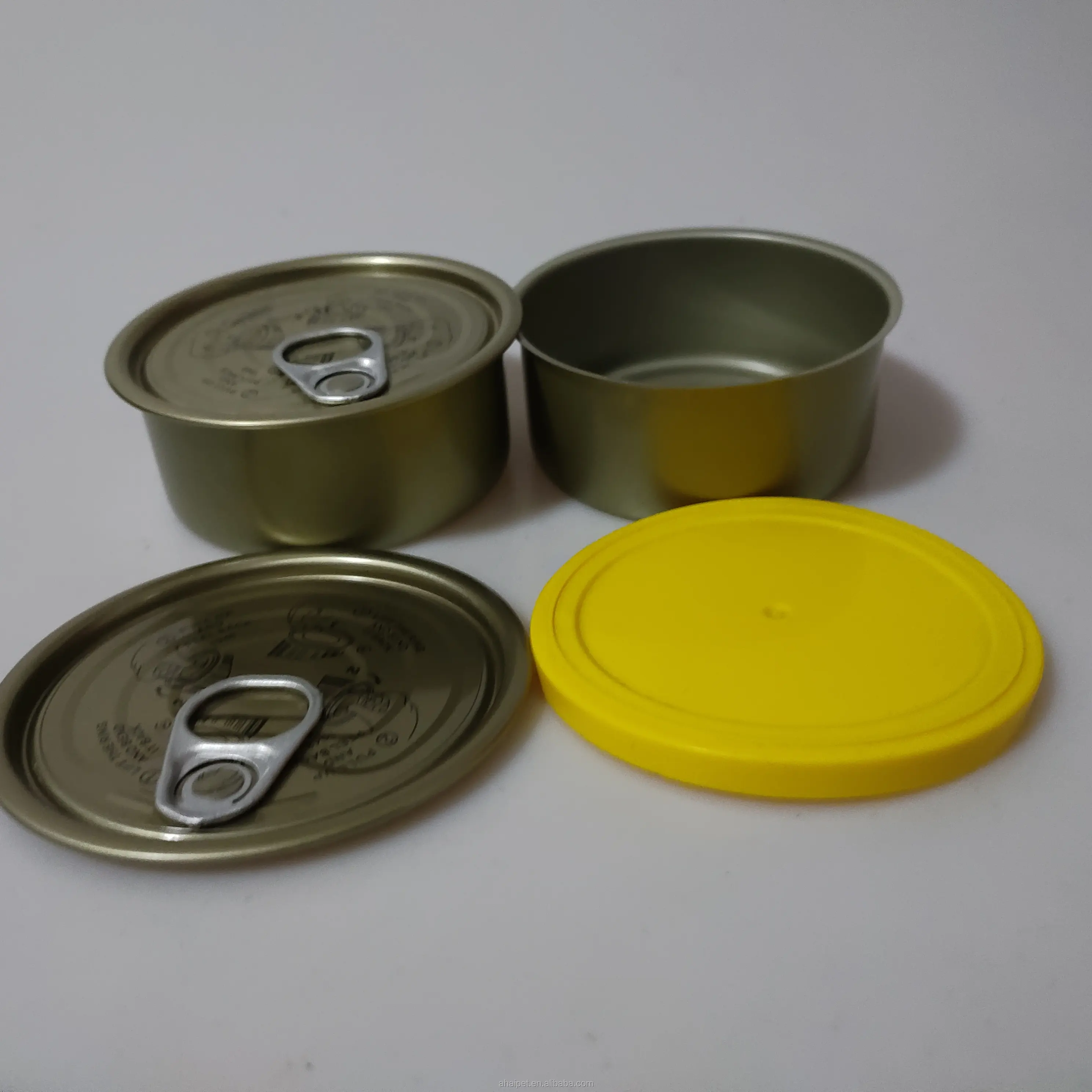 Impressão personalizada metal atum pode com anel puxar tampa tampa tampa hermética cheiro prova recipiente para erva flor chá