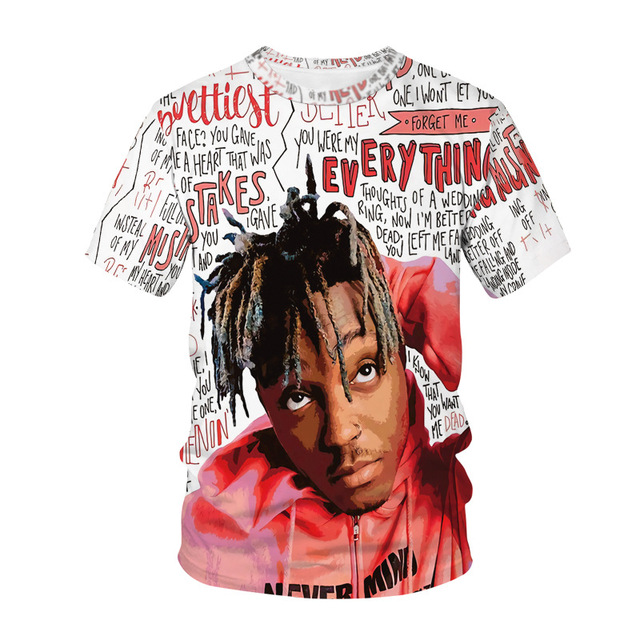 Free Shipping Fashion Rapper Printed For Men Juice WRLD 3D Digital Printing tshirt R.I.P All Over Print Oversized Tops T shirt