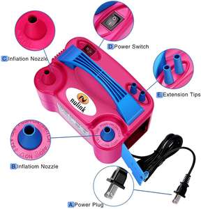 Automatische aufblasbare pumpe tragbare werkzeug doppel-loch luft Elektrische inflator ballon gebläse - Product Image 4