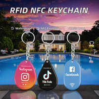 Etiqueta NFC Personalizada de PVC Epoxi Mini Impermeable para Compartir en Redes Sociales, Chip NFC 213 215 216, Tarjeta de Visita NFC 13.56 MHz 25mm, Etiquetas de Identificación para Mascotas