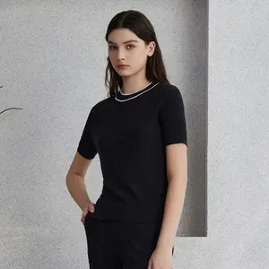 Blusa de malha para mulheres, blusa de gola redonda BC-2 personalizada para mulheres, pulôver de marca de roupas femininas, frete grátis