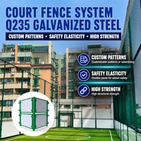 Système de clôture pour terrains de sport en alliage de zinc avec panneaux en mousse anti-collision et anti-rouille, couleur et taille personnalisables, OEM ODM pour terrains de football et de basketball