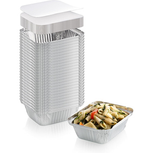 Vente en gros de boîtes à emporter en aluminium jetables de haute qualité, personnalisées, barquettes en aluminium pour la cuisson, contenants en aluminium de qualité alimentaire - Product Image 1