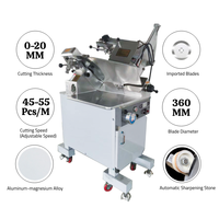 360 trancheuse commerciale de Type vertical régulation de vitesse verticale automatique 14 pouces coupe de viande graisse boeuf mouton rouleau rabot à viande