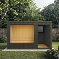 Sauna électrique multifonction moderne 3-en-1 avec pavillon de détente pour jardin domestique